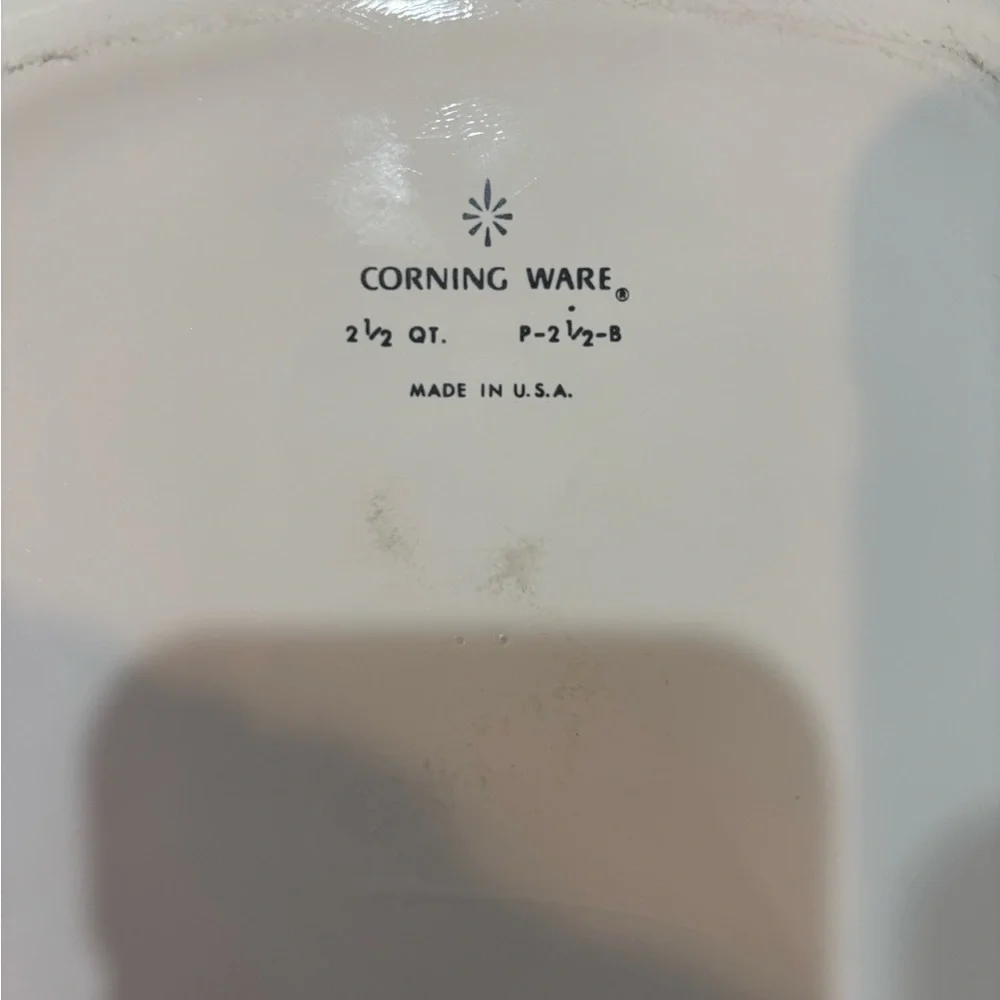Vintage CorningWare Blue Cornflower 2 1/2 QT P- 2 1/2- B Baking Dish Glass Lid